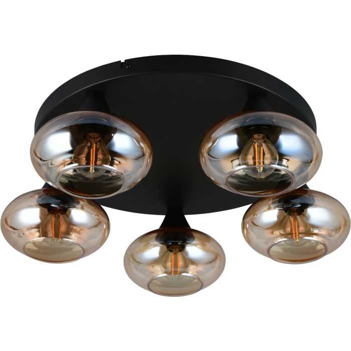 Trio  R66645013-TR Plafondlamp Divina amber 49cm