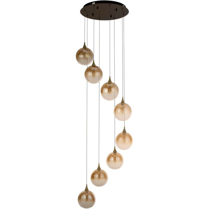Searchlight SL-76411-8BK Hanglamp Elisabeth amber 45cm