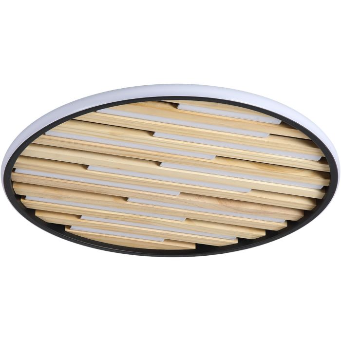 Searchlight SL-80980-49BK Plafonniere Equalise hout 49cm