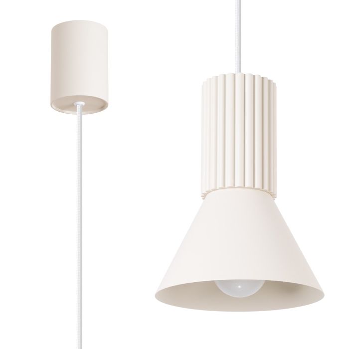 Soll SOL1870 Hanglamp Estria beige 14cm