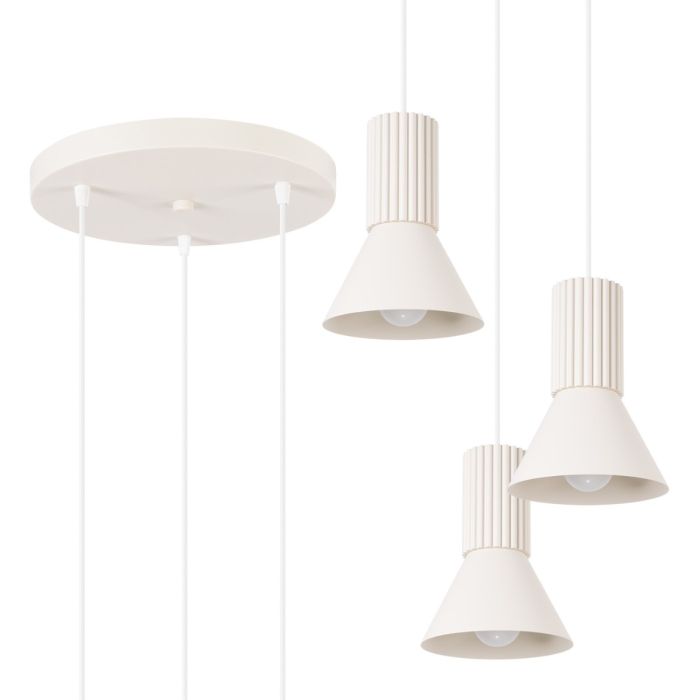 Soll SOL1871 Hanglamp Estria beige 30cm