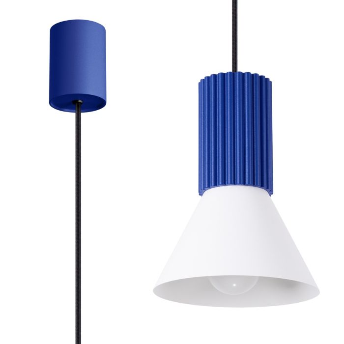 Soll SOL1874 Hanglamp Estria blauw 14cm
