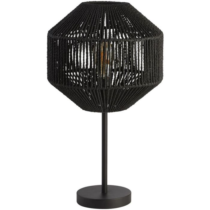 Searchlight SL-EU11201-1BK Tafellamp Wicker zwart 55cm