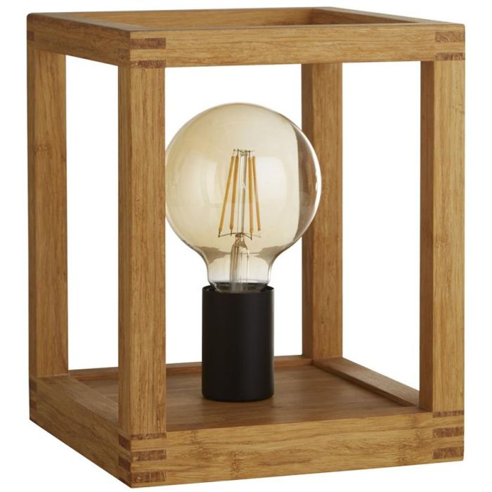 Searchlight SL-EU54742-1NA Tafellamp Square hout 25cm