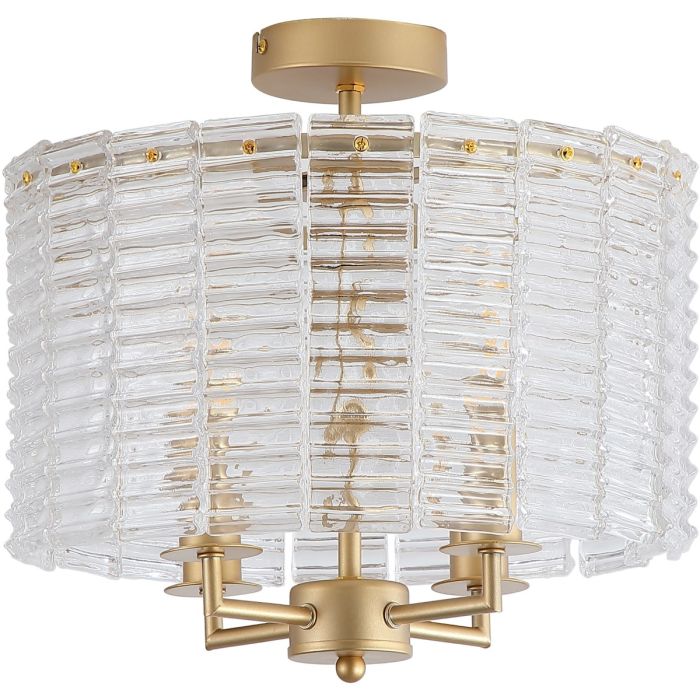 Searchlight SL-11349-4GO Plafondlamp Flute goud 35cm