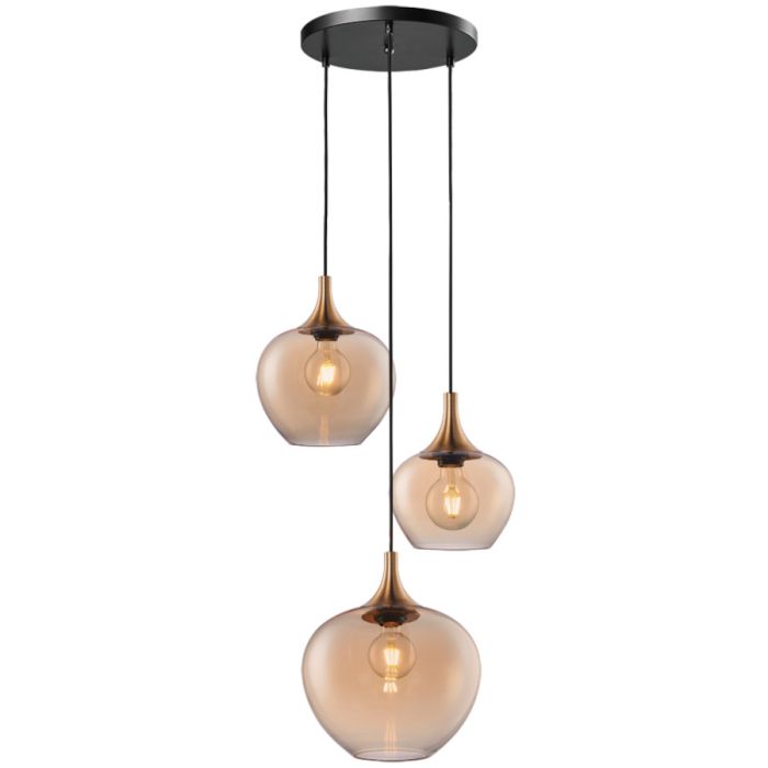 Freelight FR-H9633GD Hanglamp Fresu amber 35cm