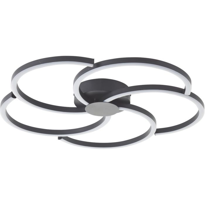 Brilliant G80661/06-BR Plafondlamp Fico zwart 57cm