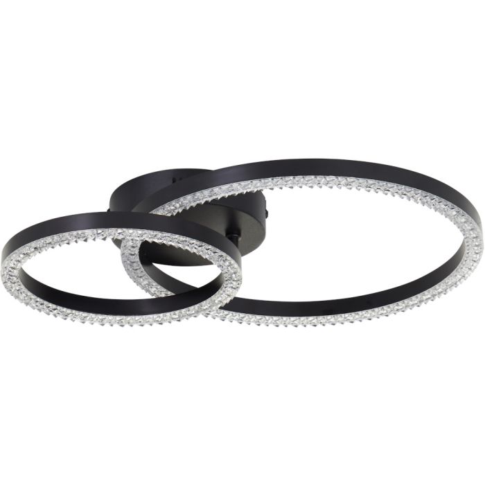 Brilliant G80766/06-BR Plafonniere Aurelia zwart 40cm