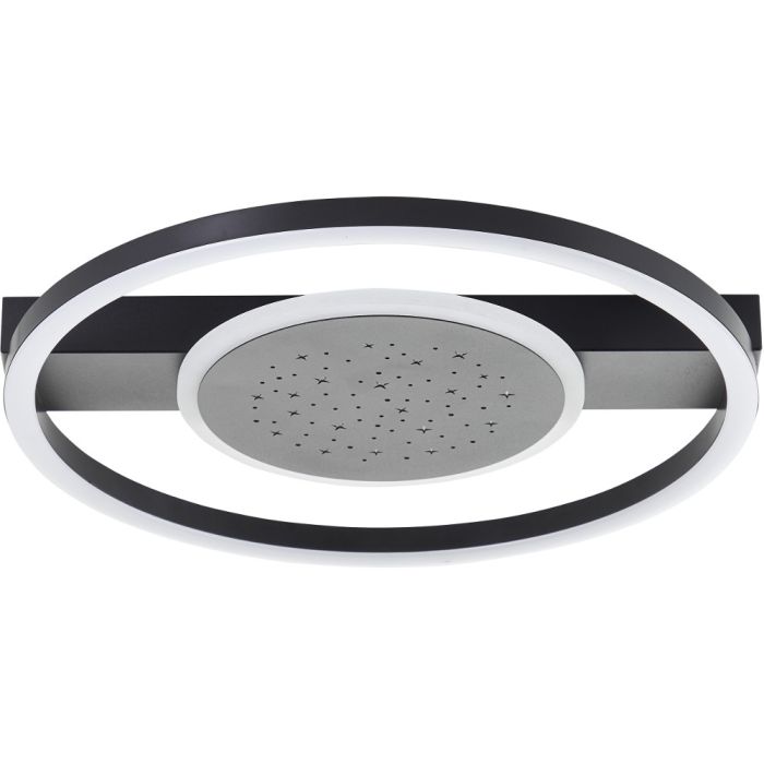 Brilliant G92996A06-BR Plafonniere Reno zwart 37cm