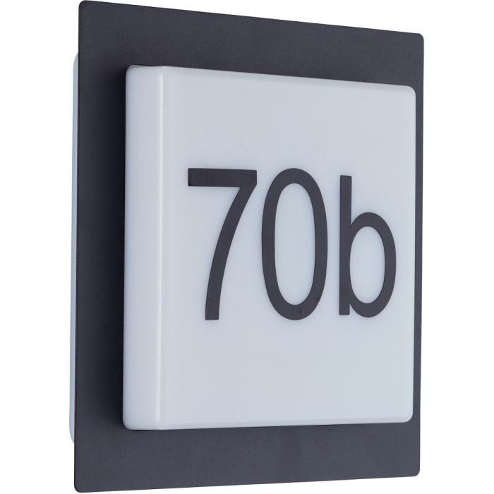 Brilliant G96502/75-BR Huisnummerlamp Sten zwart 18cm