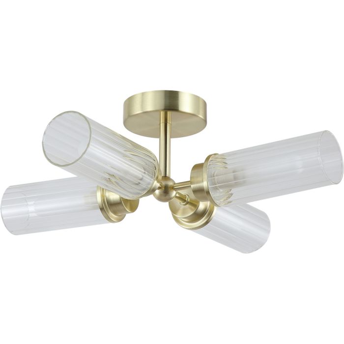 Searchlight SL-29984SB Plafondlamp Imperial messing 39cm