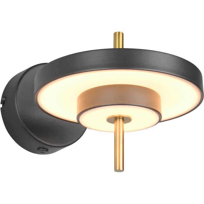 Trio  240270180-TR Wandlamp Keaton zwart 19cm