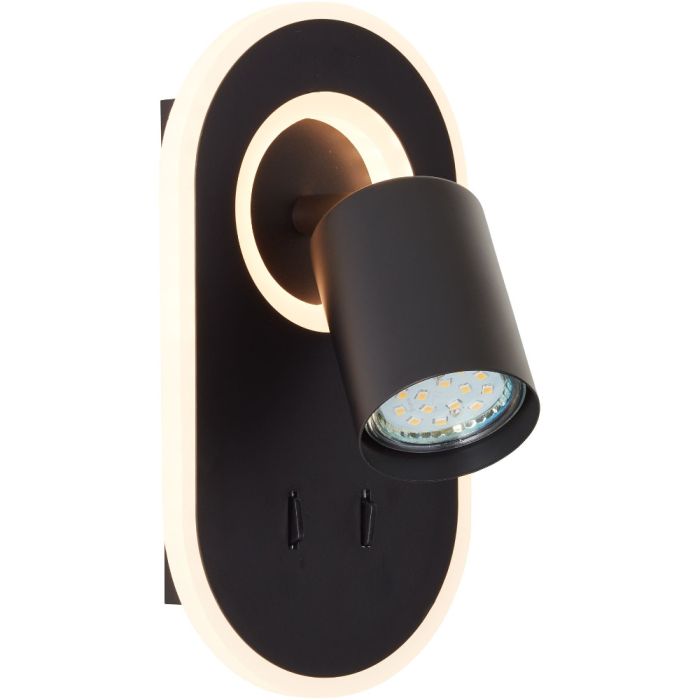 Brilliant G99556/06-BR Wandspot Kimon zwart 22cm