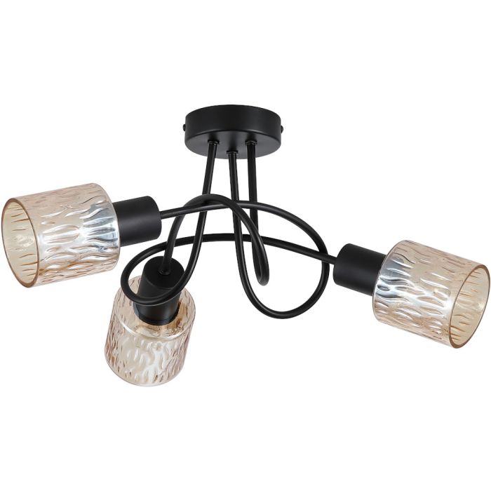 Searchlight SL-23603-3BK Plafondlamp Knot amber 45cm