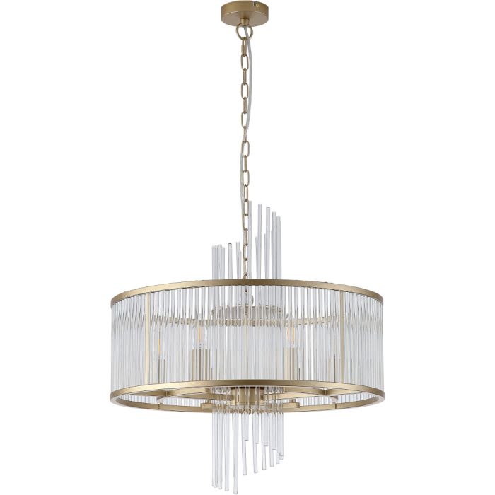 Searchlight SL-11600-6GO Hanglamp Lara goud 55cm