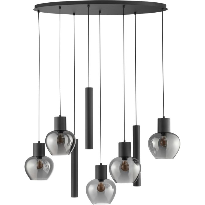 Brilliant 51297/93-BR Hanglamp Ligari rookglas 126cm