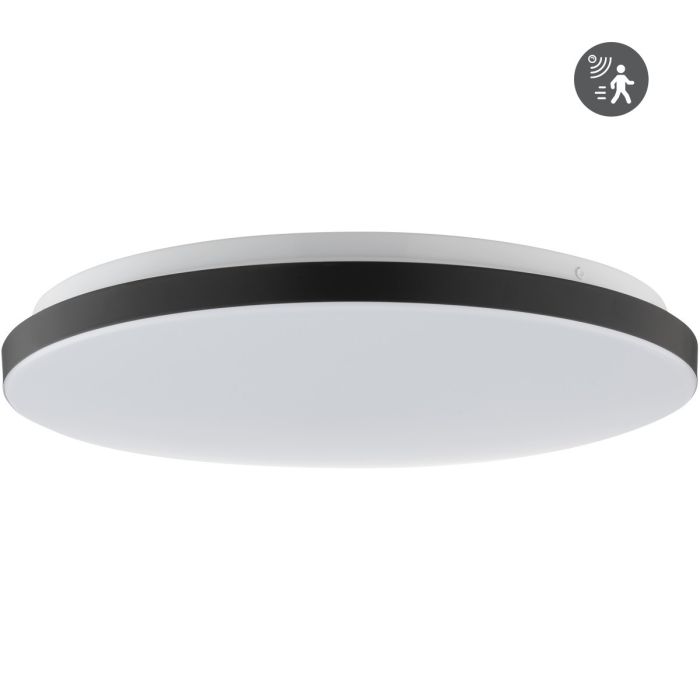 Brilliant G80963/76-BR Plafonniere Livio zwart 39cm