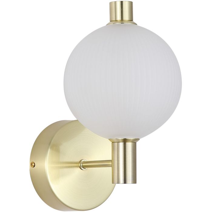 Searchlight SL-69411-1SB Wandlamp Luminique messing 27cm