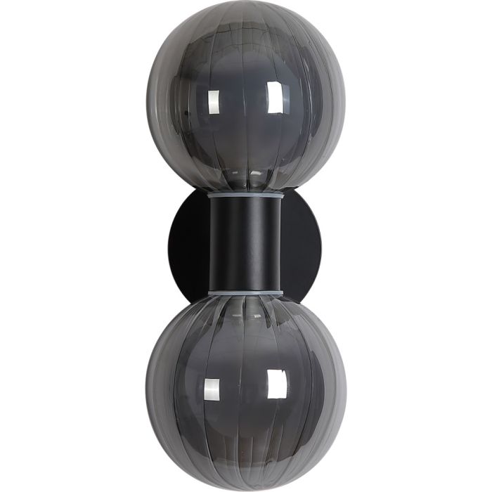 Searchlight SL-30507BK Wandlamp Luminsphere zwart 28cm