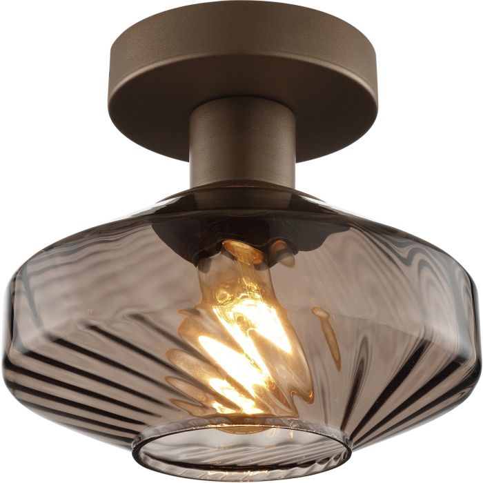 Brilliant 81410/20-BR Plafondlamp Lyn koffie 28cm