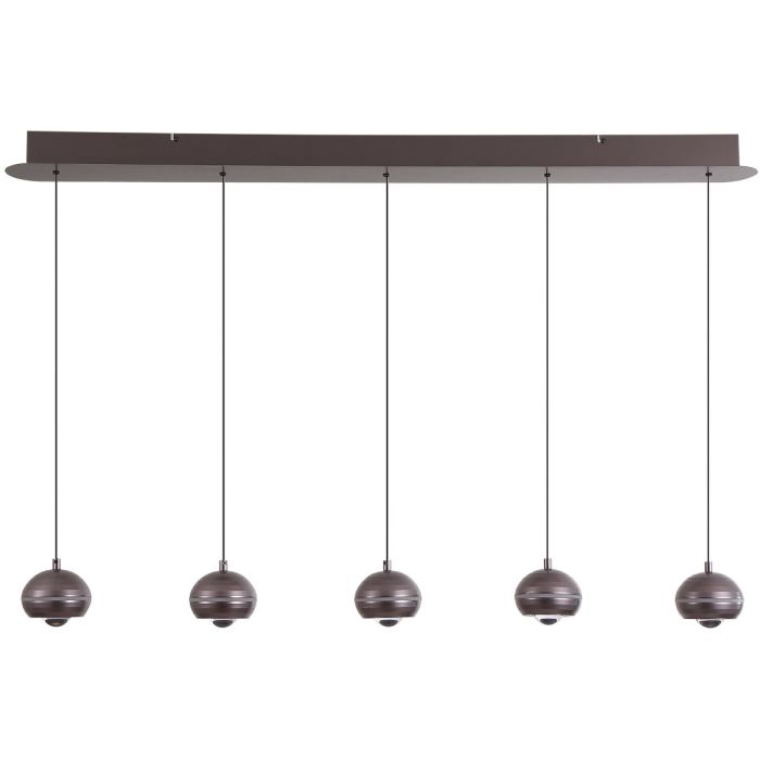 Searchlight SL-12014-5NI Hanglamp Meteor zwartnikkel 115cm