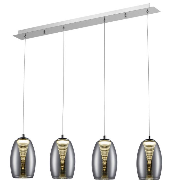 Brilliant G60772/93-BR Hanglamp Metropolis gerookt 72cm