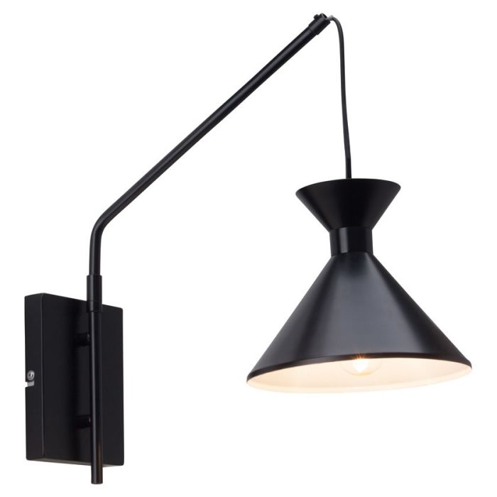 Brilliant 94272/06-BR-EOL Wandlamp Mika zwart 58cm