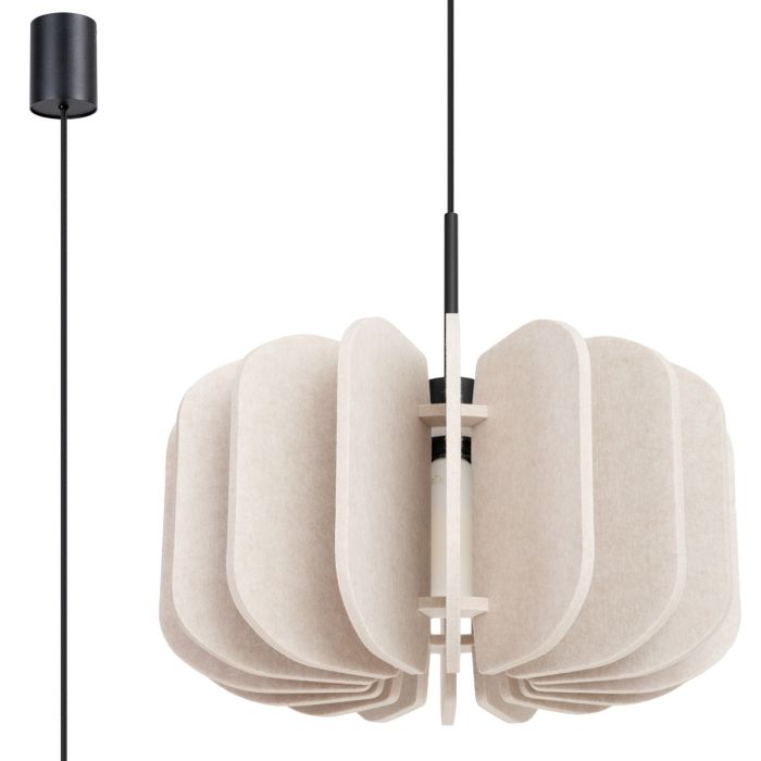 Soll SOL1860 Hanglamp Mula beige vilt 45cm