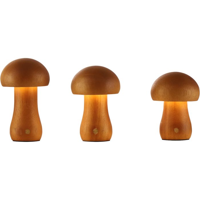 Searchlight SL-34125NA Batterijlamp Mushroom hout 3 stuks