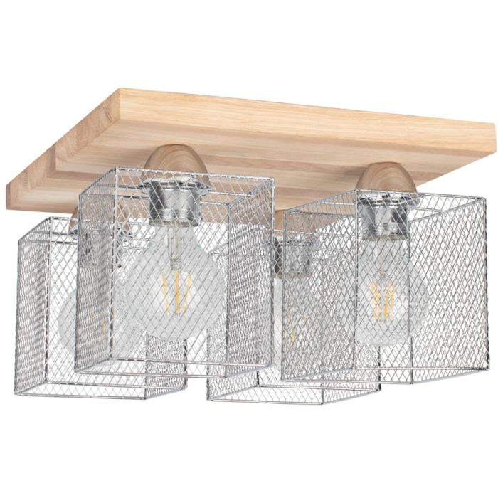 Spot BT-8175474 Plafondlamp Norman eik 34cm