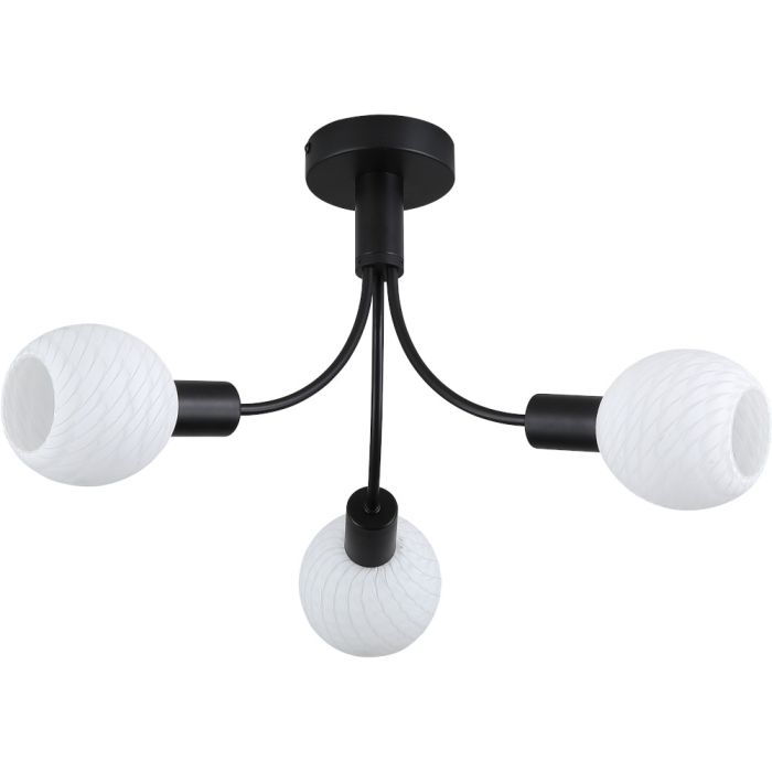 Searchlight SL-54713-3BK Plafondlamp Nova zwart 52cm