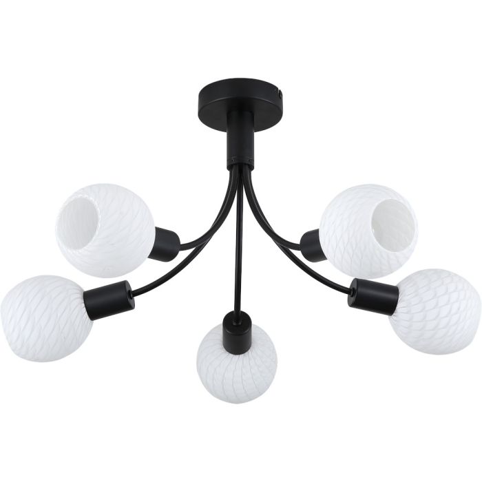 Searchlight SL-54715-5BK Plafondlamp Nova zwart 56cm