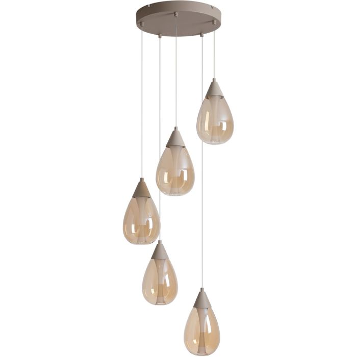 Searchlight SL-35110-5SA Hanglamp Pear zand 46cm
