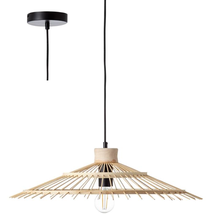 Brilliant 99248/76-BR Hanglamp Pirae bamboe 58cm