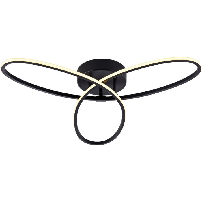 Freelight FR-PL1390Z Plafonnière Spike zwart 58cm