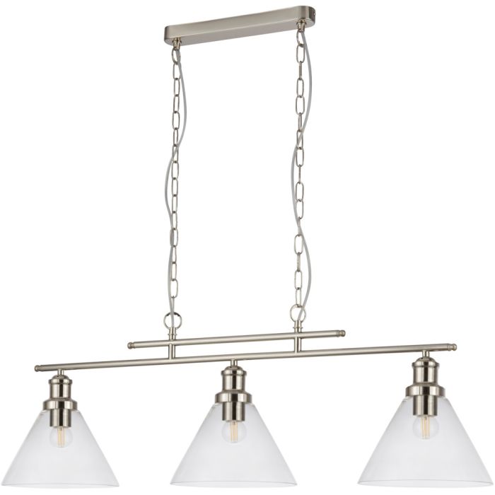 Searchlight SL-1277-3SS Hanglamp Pyramid staal 95cm