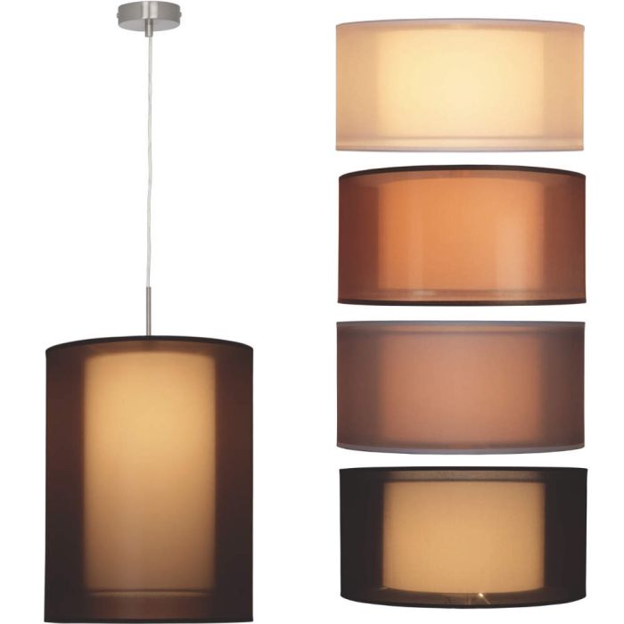 Freelight FR-H8001S+K7323-EOL Hanglamp Quattro Organza grijs 40cm