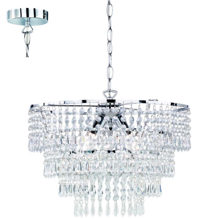 Trio  R13473006-TR Hanglamp Orient chroom 43cm