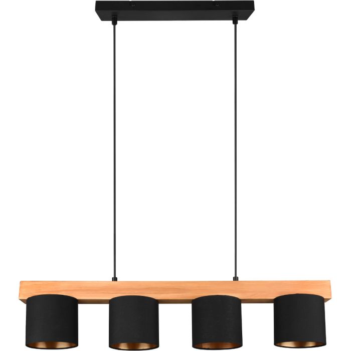 Trio  R30654002-TR Hanglamp Cameron zwart 75cm