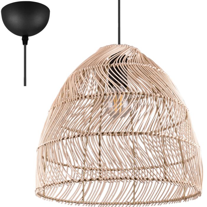 Trio  R31131036-TR Hanglamp Rike rotan 35cm
