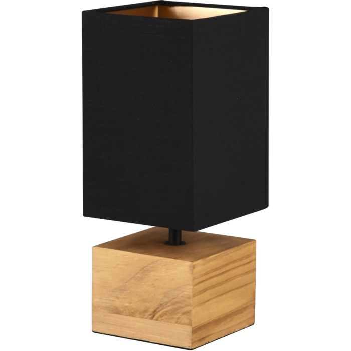 Trio  R50171080-TR Tafellamp Woody zwart 30cm