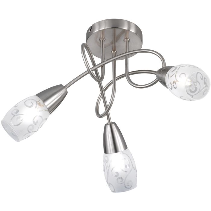 Trio  R60023007-TR Plafondlamp Colmar staal 47cm