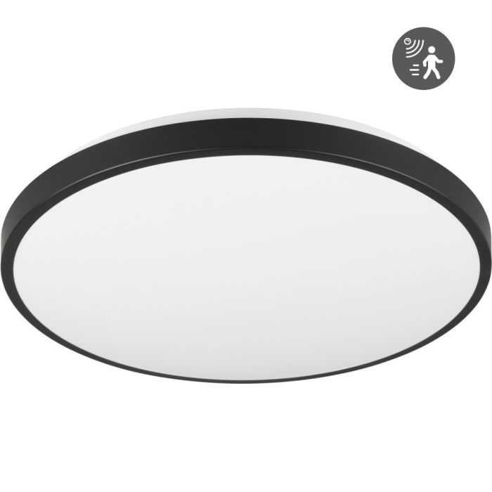 Trio  R64901102-TR Plafonniere Loody zwart 39cm