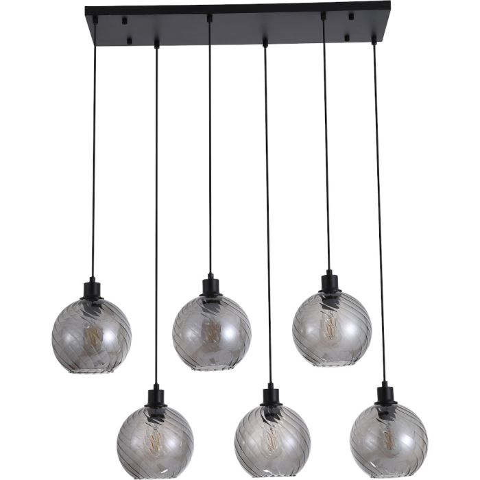 Searchlight SL-44520-6SM Hanglamp Radiance rookglas 95cm