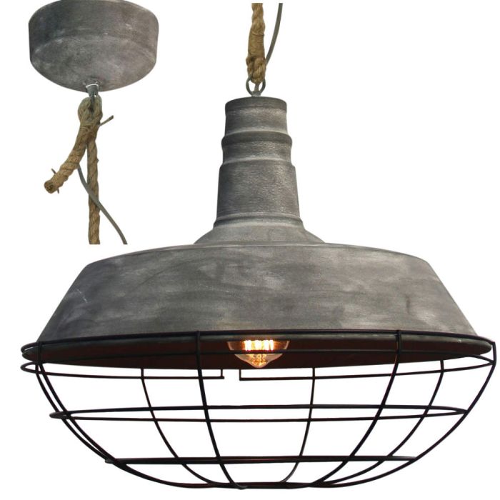 Brilliant 93614/70-BR Hanglamp Rope beton 47cm