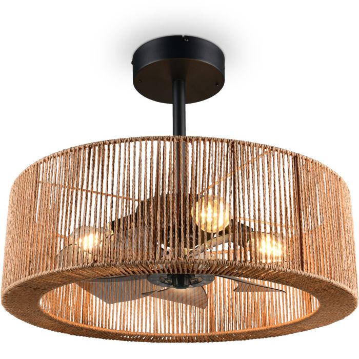 Trio  R66905036-TR Plafondventilator Smillum hennep 60cm