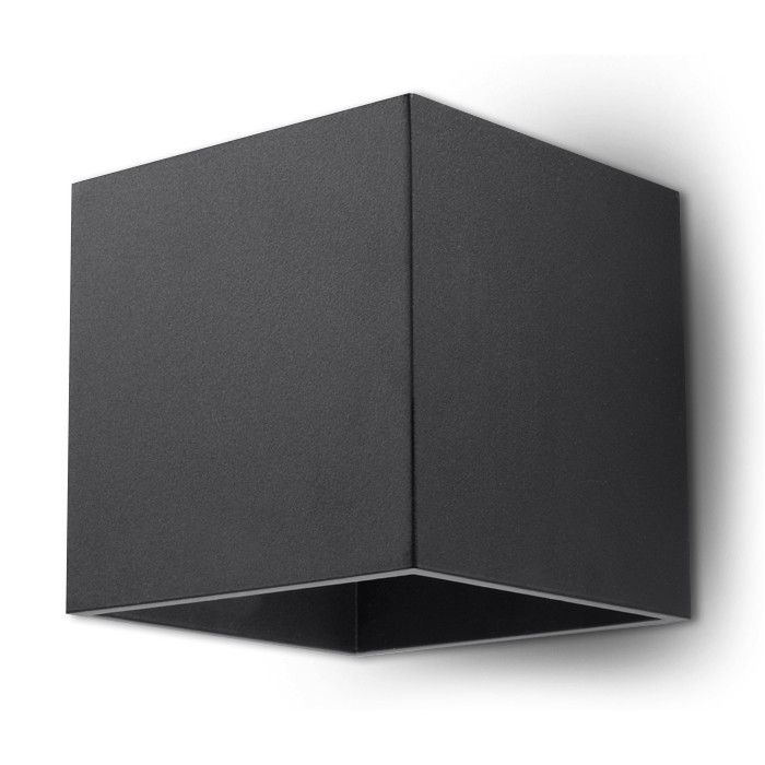 Soll SOL0057 Wandlamp Quad zwart 10cm