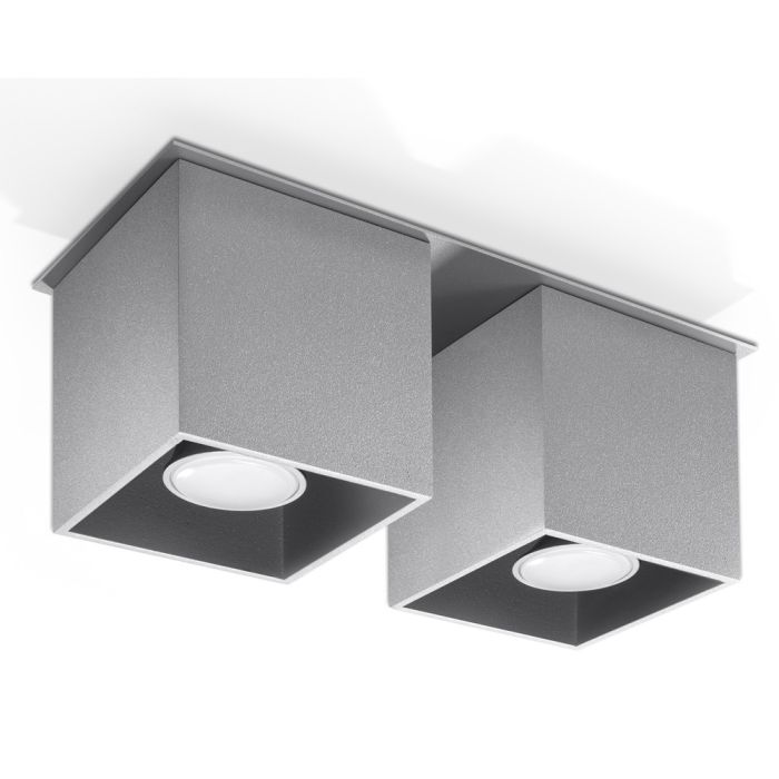 Soll SOL0064 Plafondlamp Quad grijs 26cm