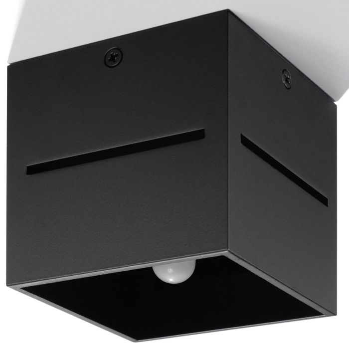 Soll SOL0207 Plafondlamp Lobo zwart 10cm