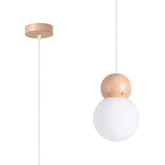 Soll SOL1390 Hanglamp Pekka wit 11cm